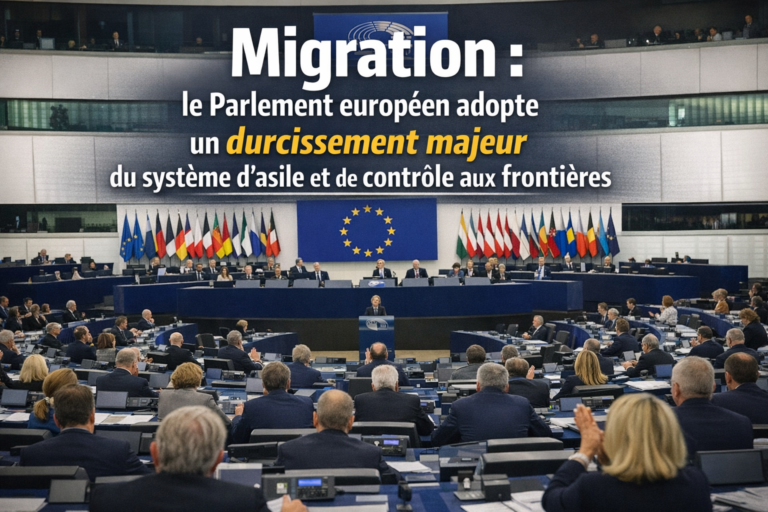 Migration : le Parlement européen adopte un durcissement majeur du système d’asile et de contrôle aux frontières