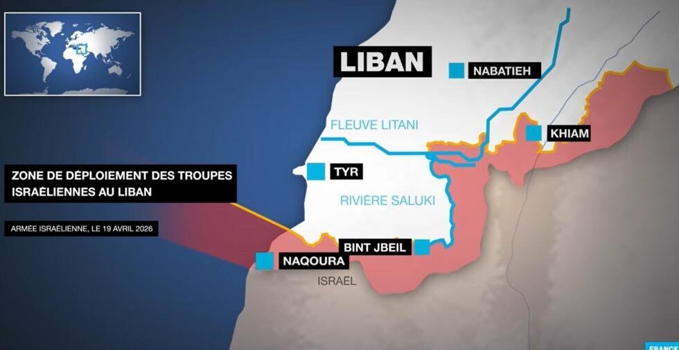 L'armée israélienne a annoncé le 18 avril avoir établi une "ligne jaune" de démarcation dans le sud du Liban.