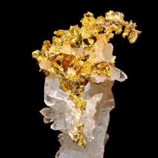 Cristaux d'or et de quartz. © Parent Géry, CC by-sa 3.0 
