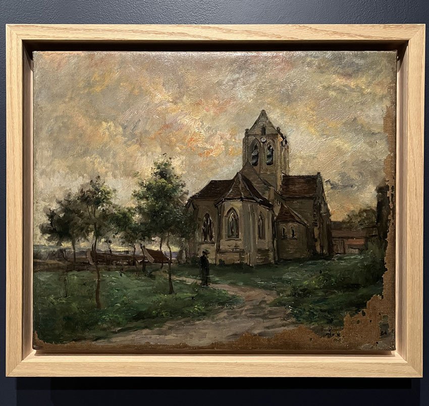 Léonie Bourges (1833-1909), L'église d'Auvers-sur-Oise, non datée, don de Catherine et Wouter van der Veen au Conseil Départemental du Val-d'Oise. © Connaissance des Arts / Léana Da Silva