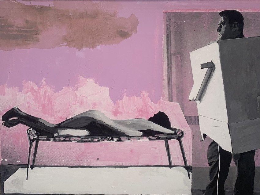 Dalí, Schiele, Hartung, Dubuffet… au Grand Palais, Art Paris 2026 met l’art moderne à l’honneur 4 Franz West, <i>S. T.</i>, de la série « Transfigured Past », détail, 2009, sur le stand de la galerie Wienerroihter & Kohlbacher, Art Paris 2026, Grand Palais, Paris, 2026. ©Connaissance des Arts/Guy Boyer.