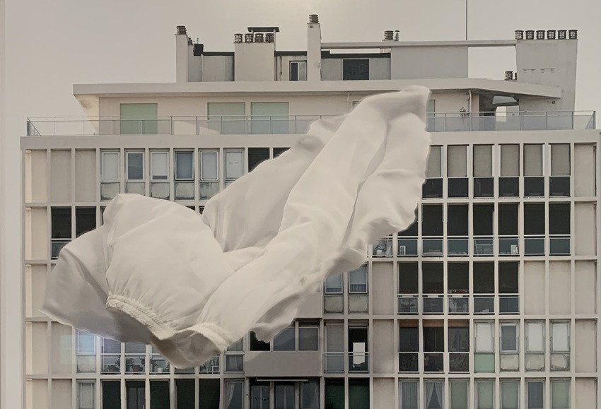Michèle Sylvander, Face à elle, le Pharo, 2015, présenté dans l’exposition « La vie climatique. Histoires sensibles des collections privées », musée d’Art contemporain de Marseille, 2026. ©Connaissance des Arts/Guy Boyer.