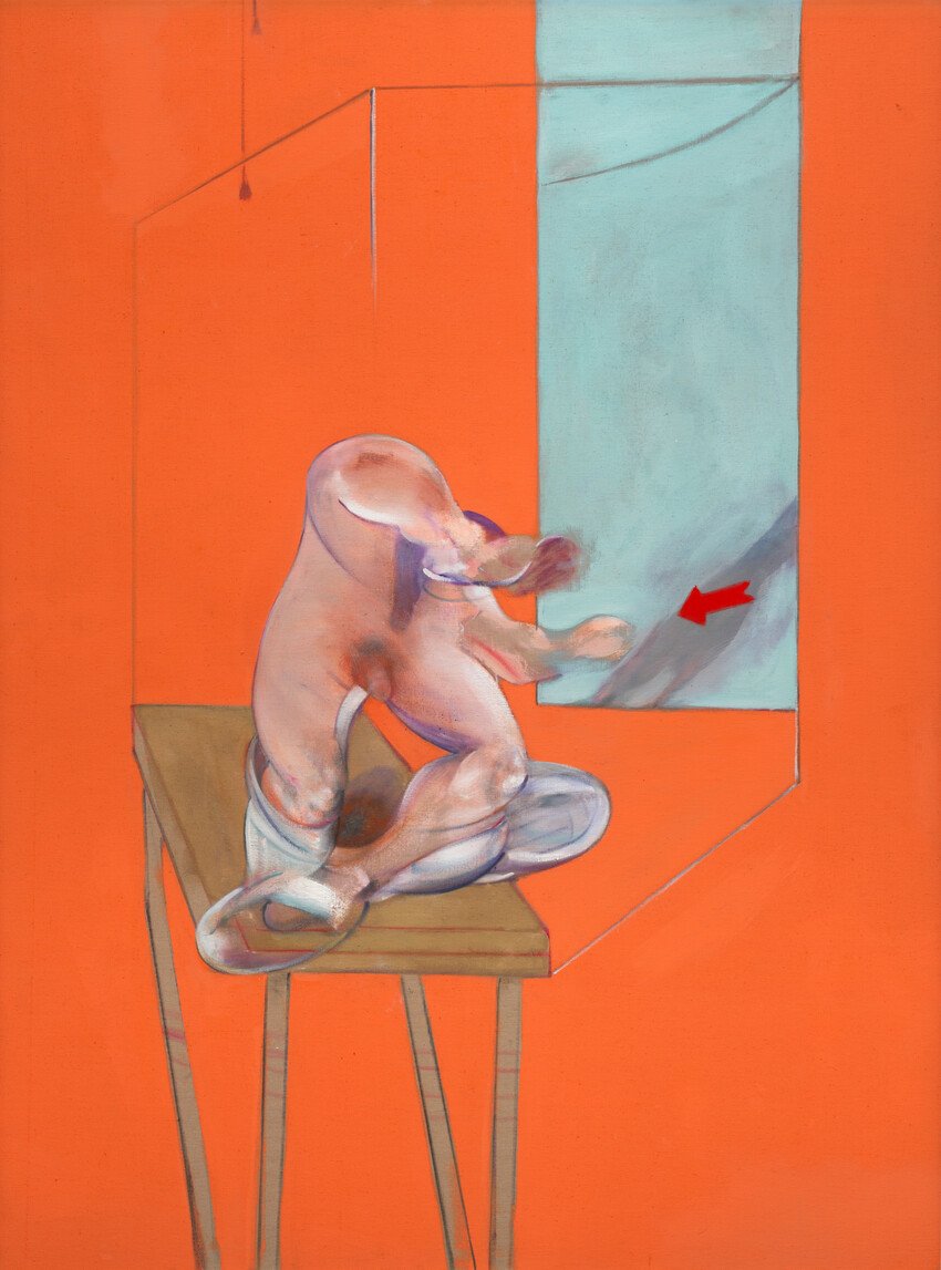 Francis Bacon, <i>Study from the Human Body. Figure in Movement</i>, 1982, huile sur toile, 198 × 147,5 cm (CR 82-08) © The Estate of Francis Bacon. All rights reserved./DACS, London/ARS, NY 2026. Photo: Annik Wetter. Courtesy Gagosian
