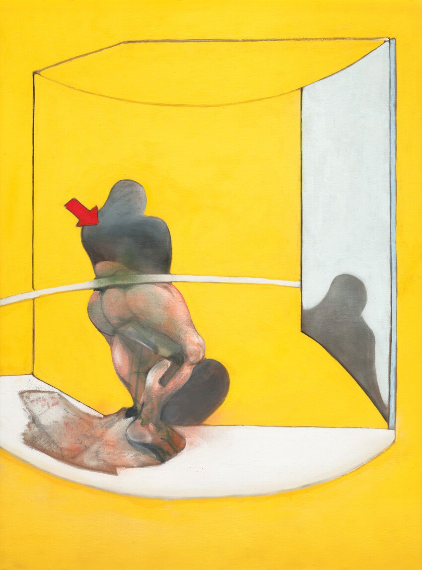 À Paris, une exposition gratuite réunit pour la première fois trois toiles monumentales de Francis Bacon 4 Francis Bacon, <i>Study from the Human Body, 1986, huile, pastel, peinture aérosol, et transfert à sec sur toile, 198 × 147,5 cm (CR 86-03) © The Estate of Francis Bacon. All rights reserved./DACS, London/ARS, NY 2026. Photo: Annik Wetter. Courtesy Gagosian