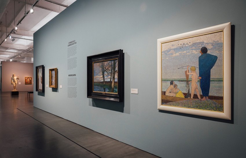 Vue de l'exposition « Paula Modersohn-Becker et Edvard Munch. Les grandes questions de la vie » © Staatliche Kunstsammlungen Dresden, Photo : Oliver Killig