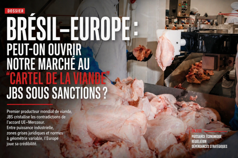 Brésil–Europe : peut-on ouvrir notre marché au “cartel de la viande” JBS sous sanctions ?