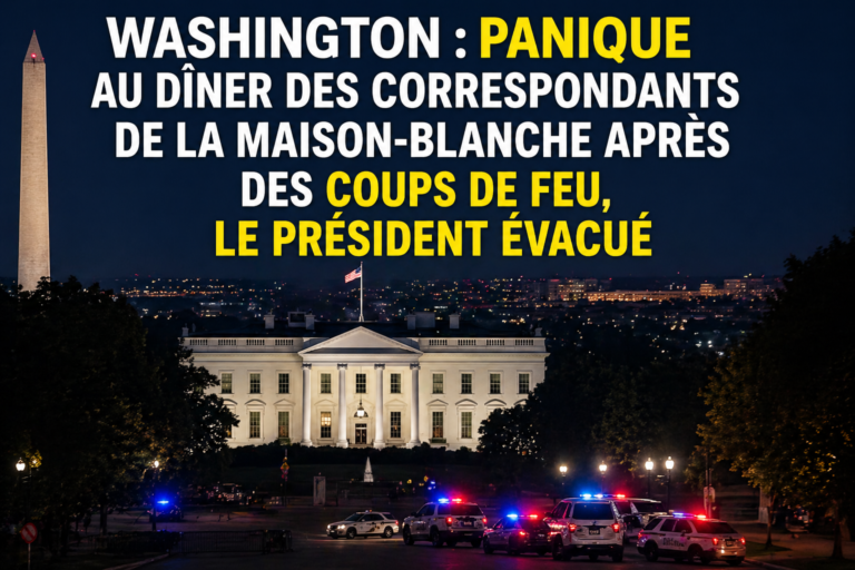 Washington : panique au dîner des correspondants de la Maison-Blanche après des coups de feu, le président évacué