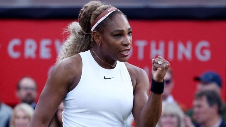 Tennis: Serena Williams, de retour à 44 ans, gagne son premier match en double au Queen's