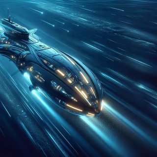 Des chercheurs chinois ont annoncé avoir créé un système de propulsion par laser pour sous-marins. © Image générée par Copilot