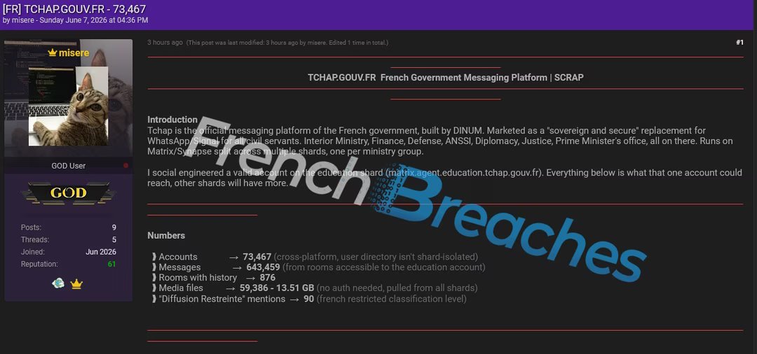 Un pirate affirme avoir aspiré des centaines de milliers de messages sur la messagerie sécurisée de l’État 2 tchap