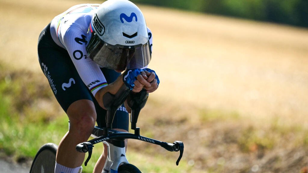 Marlen Reusser lors du chrono individuel de la quatrième étape.
