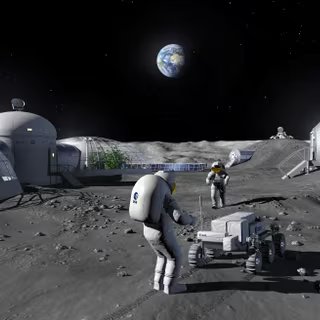 Concept de base lunaire à l'étude. © ESA, P. Carril
