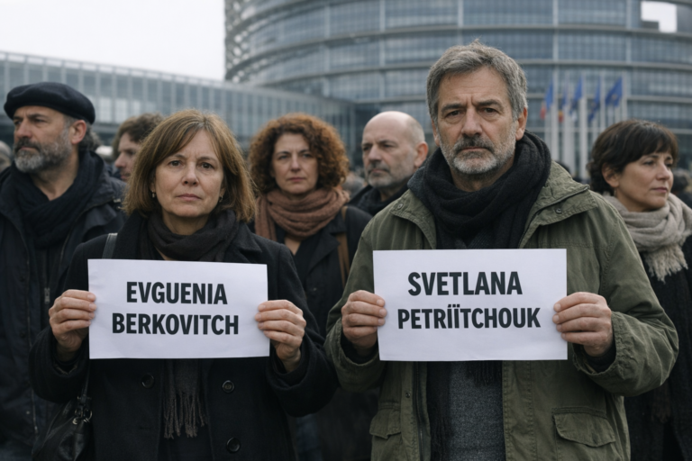 Un collectif d'artistes exhorte l'Europe à médiatiser l'emprisonnement d'Evguenia Berkovitch et Svetlana Petriïtchouk