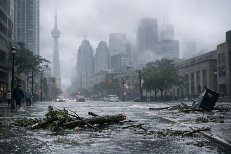 Pluies torrentielles et vents violents: dégâts et perturbations à Toronto
