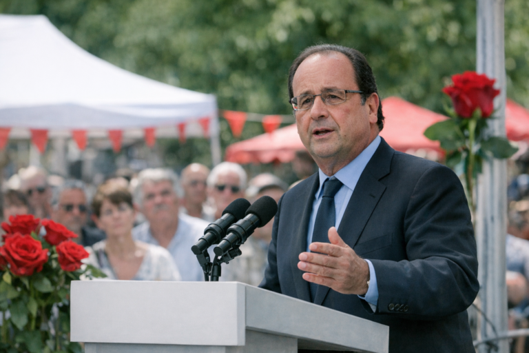 François Hollande relance la Fête de la Rose et appelle à l'unité des démocrates