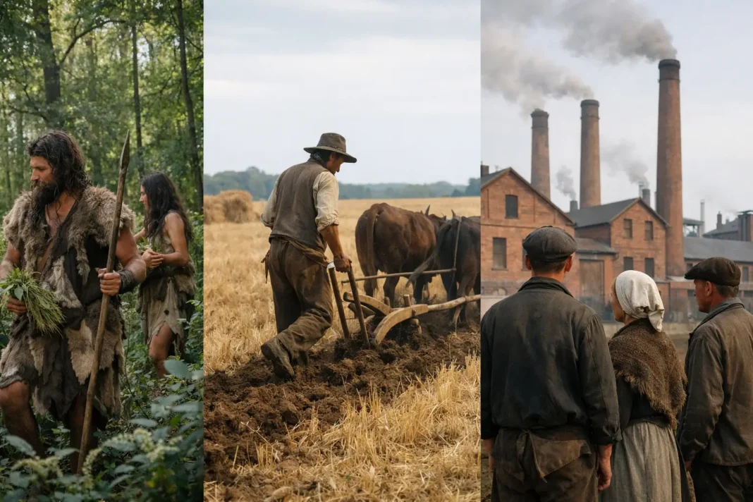 Des chasseurs‑cueilleurs aux usines : l'évolution millénaire des rapports entre l'homme et la nature